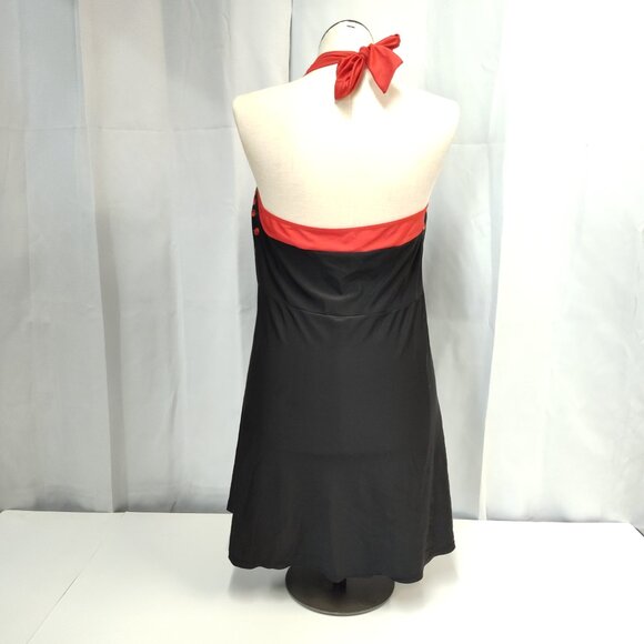 Sea Grove Halter Swimwear Top Cherry Print Chest Measure 40" L/XL TAG: 56/5XL - Picture 4 of 9